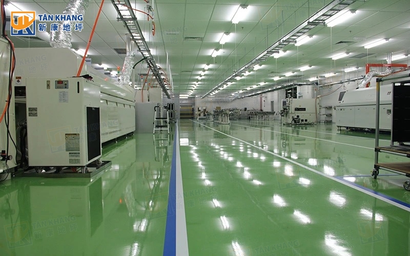 Sàn Epoxy tĩnh điện trong nhà máy Toshiba